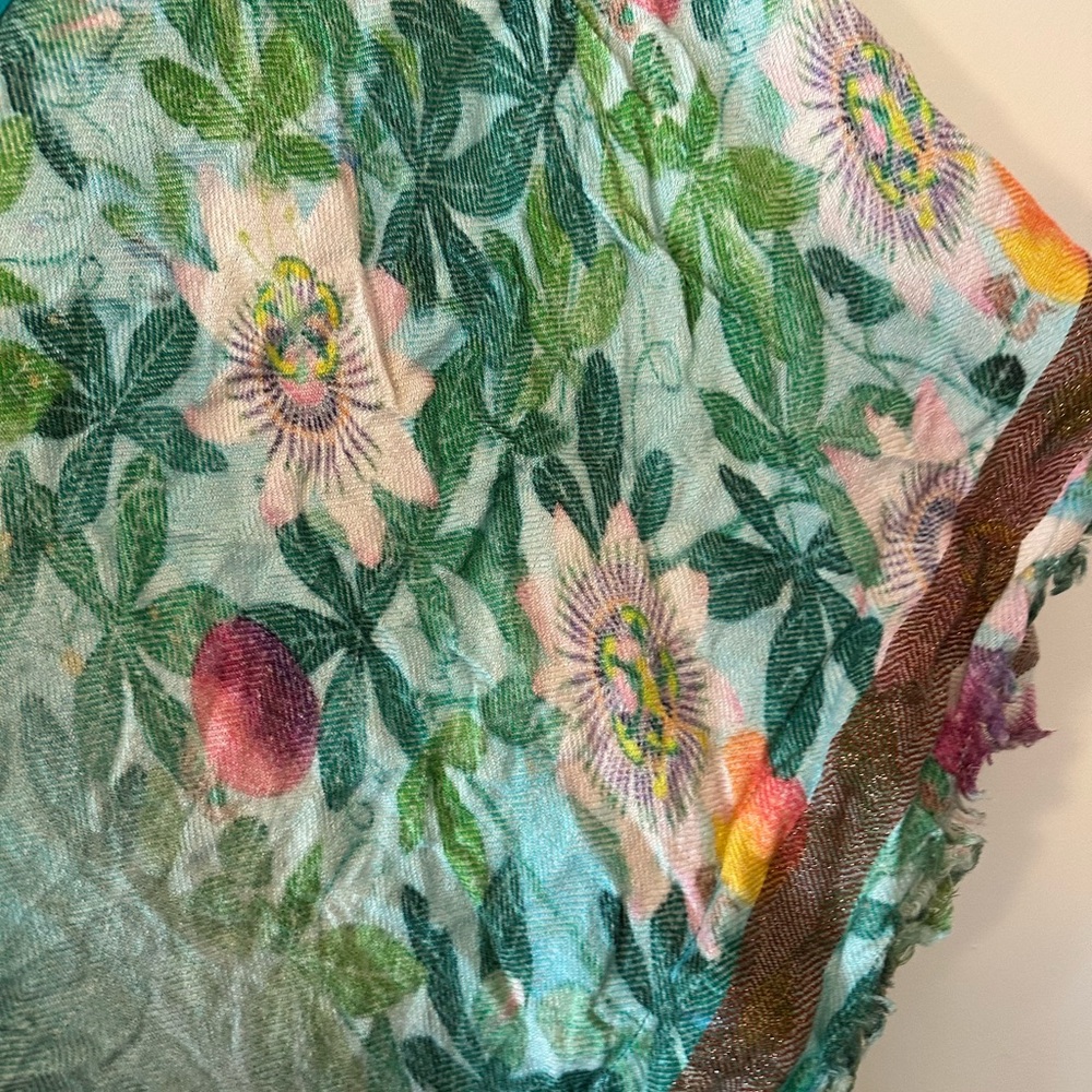 Rare Anthropologie Blank London Floral colorful tropical Wrap New without tags - Picture 8 of 15
